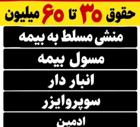 تصویر آگهی استخدام منشی و پذیرش در قلهک